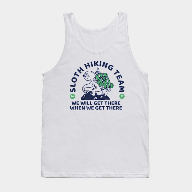 Sloth Hiking Team Tank Top by Mako Design 